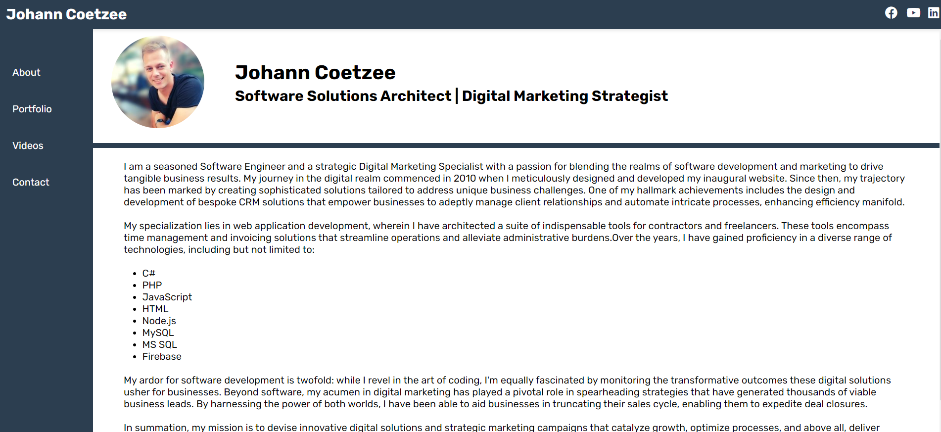 Johann Coetzee Tech Thumbnail